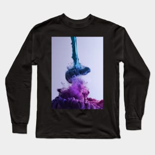 Ink Splash Blue Violett Long Sleeve T-Shirt